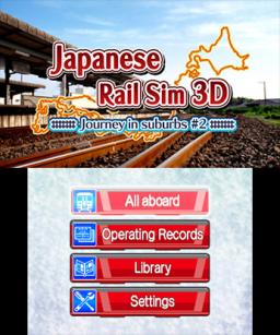 Japanese Rail Sim 3D: Journey in suburbs no. 2 Title Screen